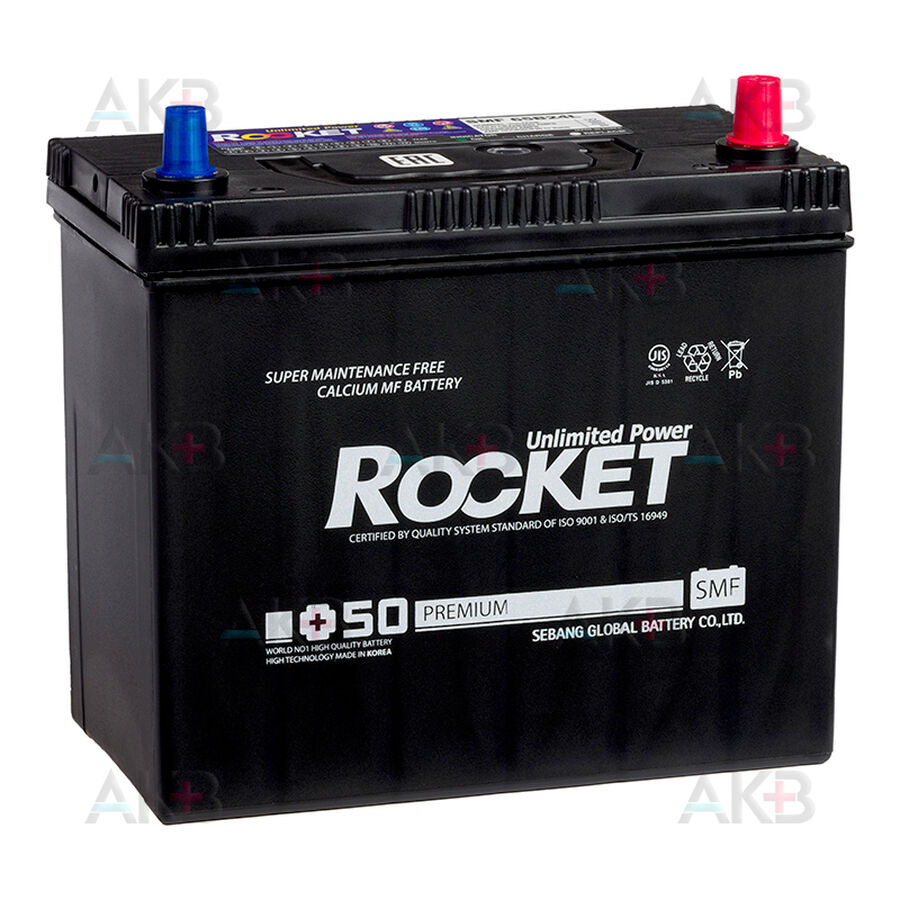 Аккумулятор Rocket 65B24L 50Ah 480A (238x129x225) обр. пол.
