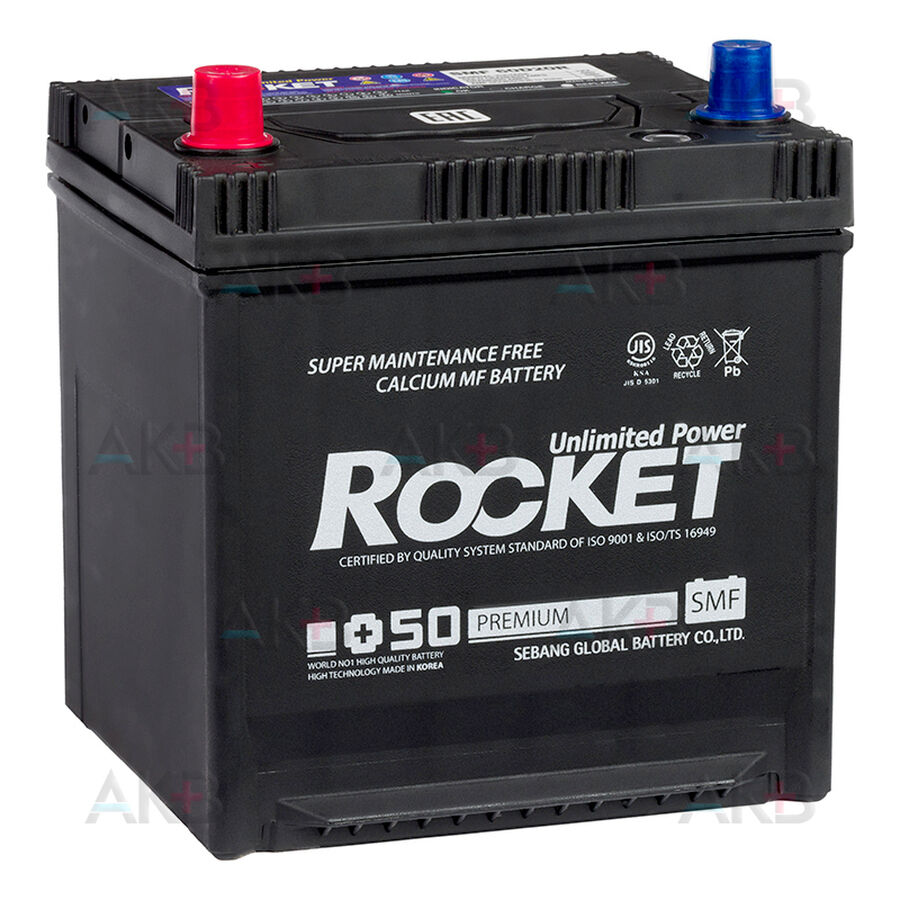 Аккумулятор Rocket 60D20R 55Ah 480А (202x175x225) прям. пол.