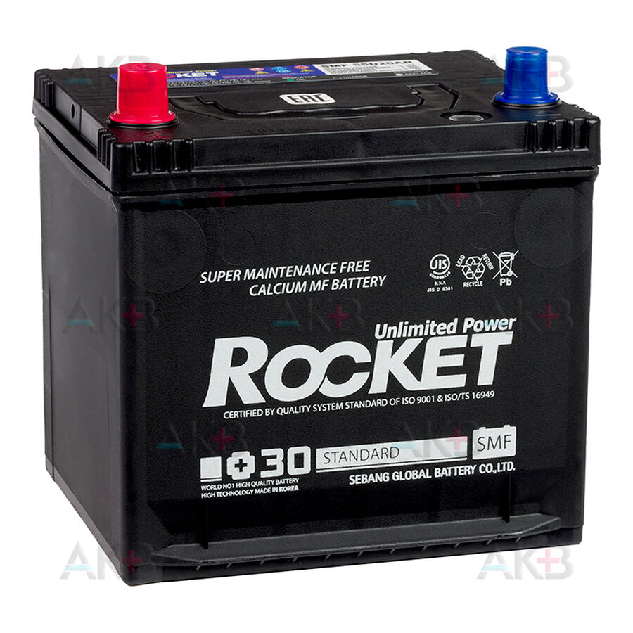 Аккумулятор Rocket 55D20AR 50Ah 560А (206x172x205) прям. пол.