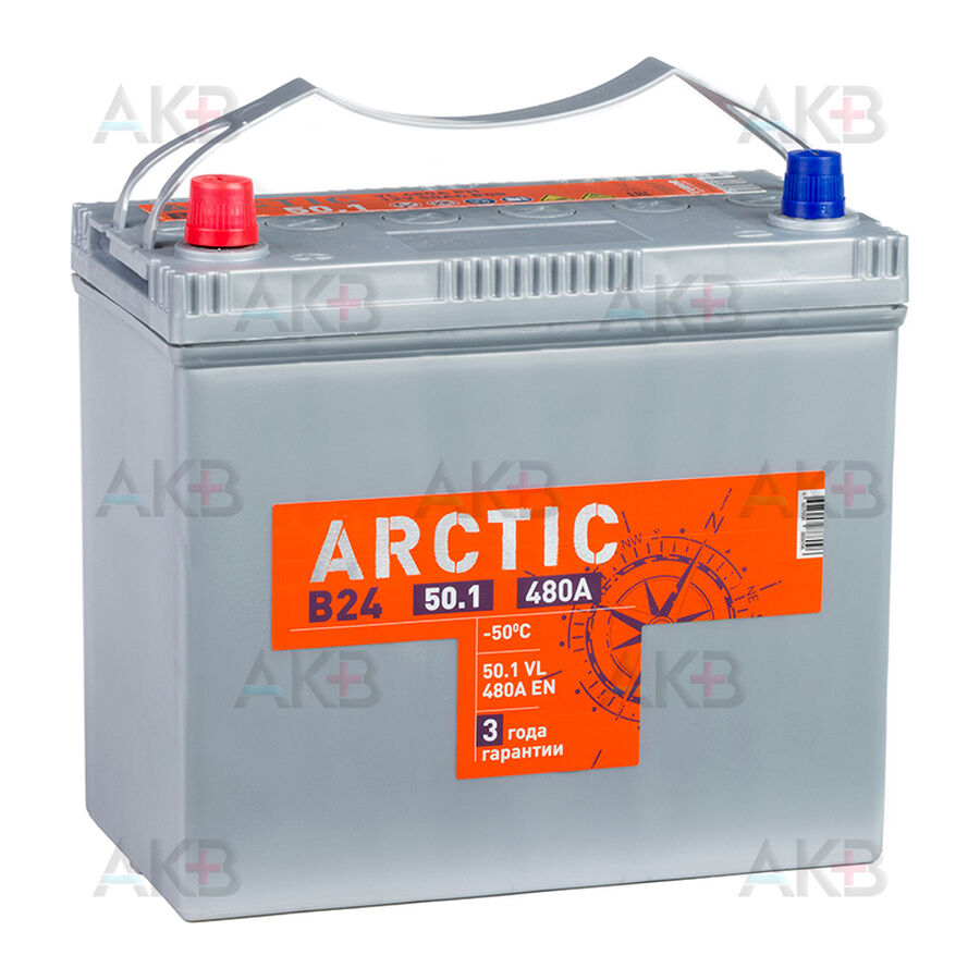 Аккумулятор Titan Arctic Asia 50 Ач 470А прям. пол.(236x128x223) 6СТ-50.1 VL B00