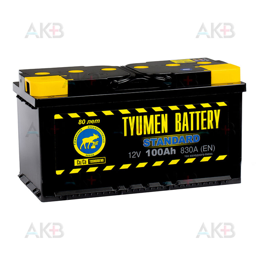 Аккумулятор Tyumen Battery Standard 100 Ач прям. пол. 830A (353x175x190)