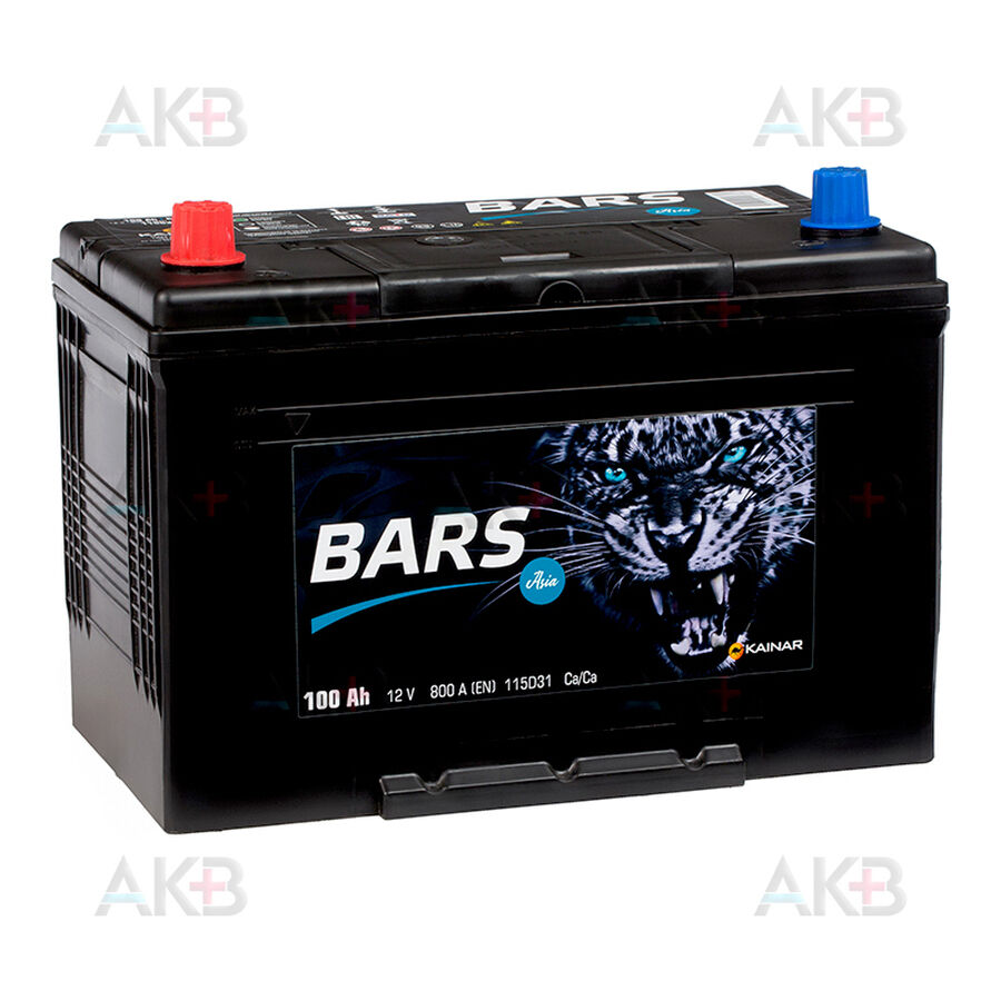 Аккумулятор BARS Asia 6СТ-100 АПЗ п.п. 115D31R 100 Ач 800A (306x173x225)