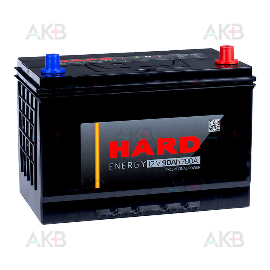 Аккумулятор HARD ASIA 105D31L 90 Ач 780A о.п. (306x173x225) ca/ca Silver