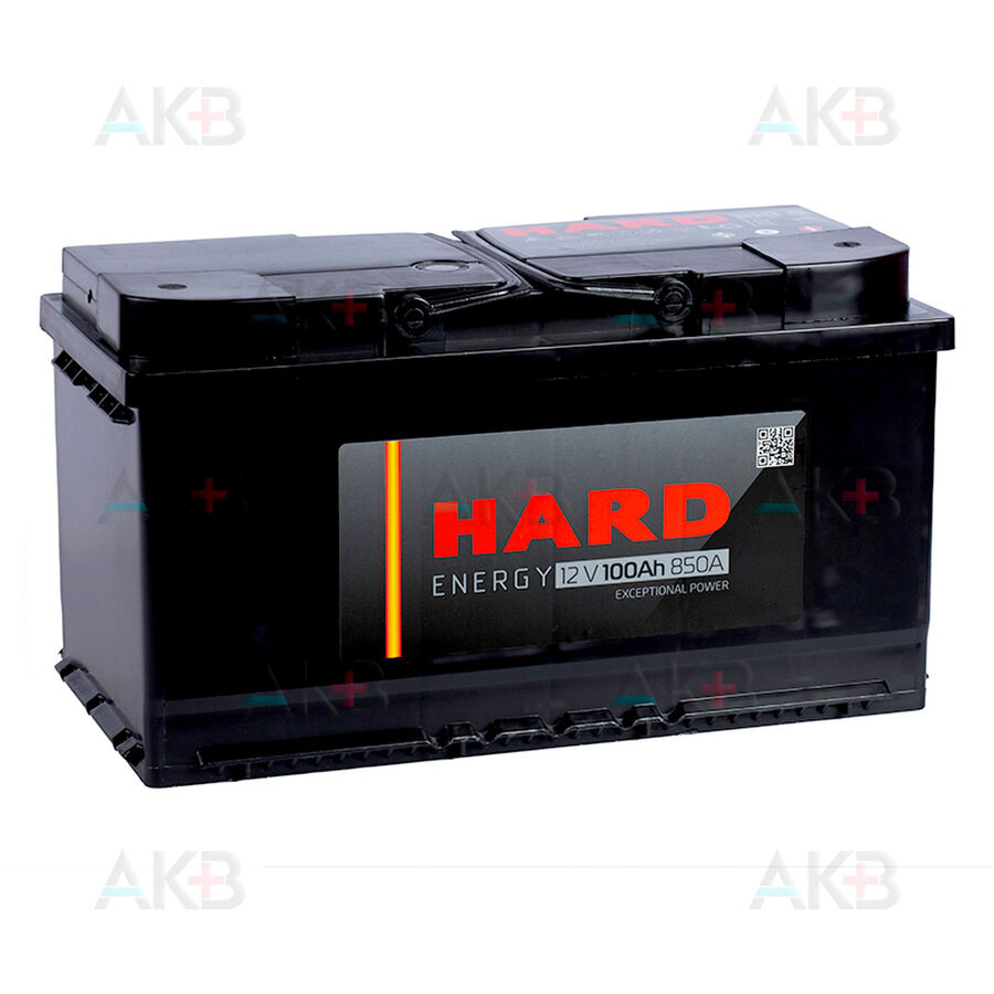 Аккумулятор HARD 100 Ач 850A о.п. (353x175x190) ca/ca silver