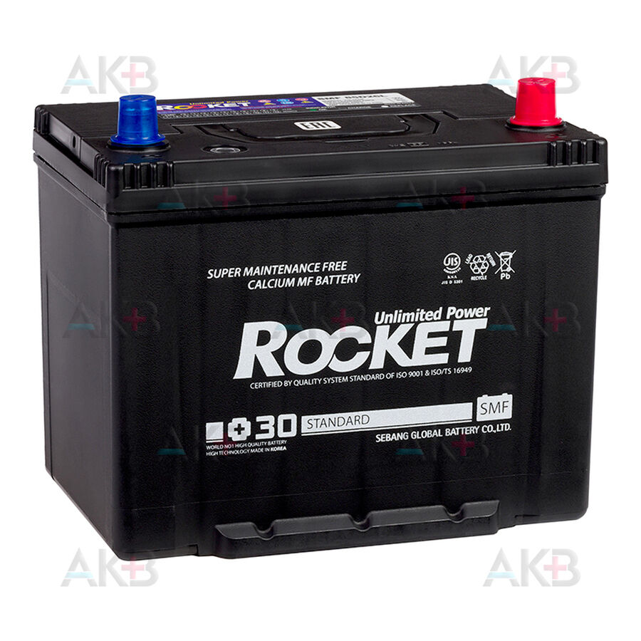 Аккумулятор Rocket 85D26L 80Ah 670A (260x175x225) обр. пол.
