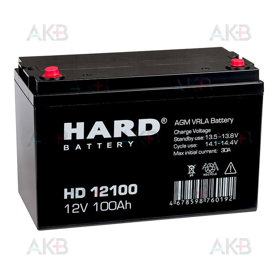 Аккумулятор HARD HD 12100 12V 100Ah (330x173x214)