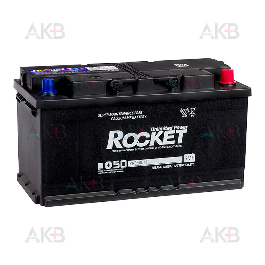 Аккумулятор Rocket 100Ah 830A обр. пол. (353x175x190) SMF 100L-L5