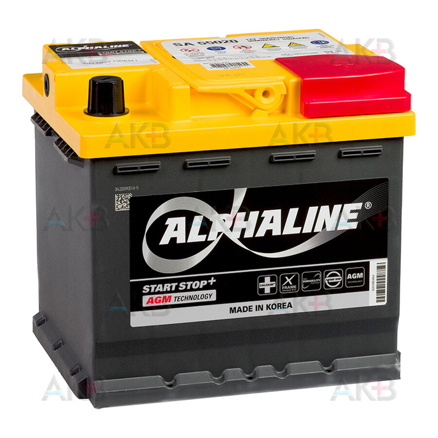Аккумулятор Alphaline AGM 50 Ач L1 540A (207x175x190) SA 55020