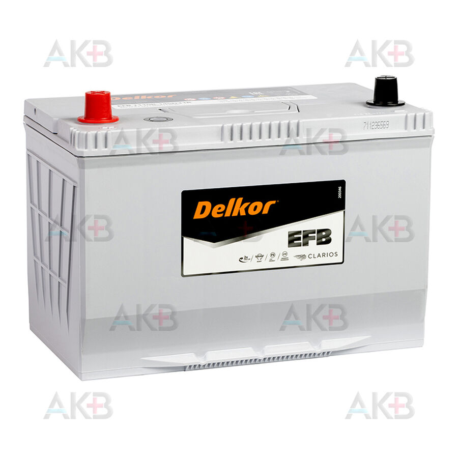 Аккумулятор Delkor EFB 145D31R 90 Ач 820A прям. пол. (306x173x225) T110R