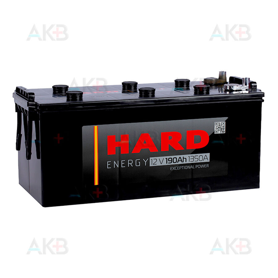Аккумулятор HARD 190 Ач 1300A п.п. конус (518х228х238) calcium plus