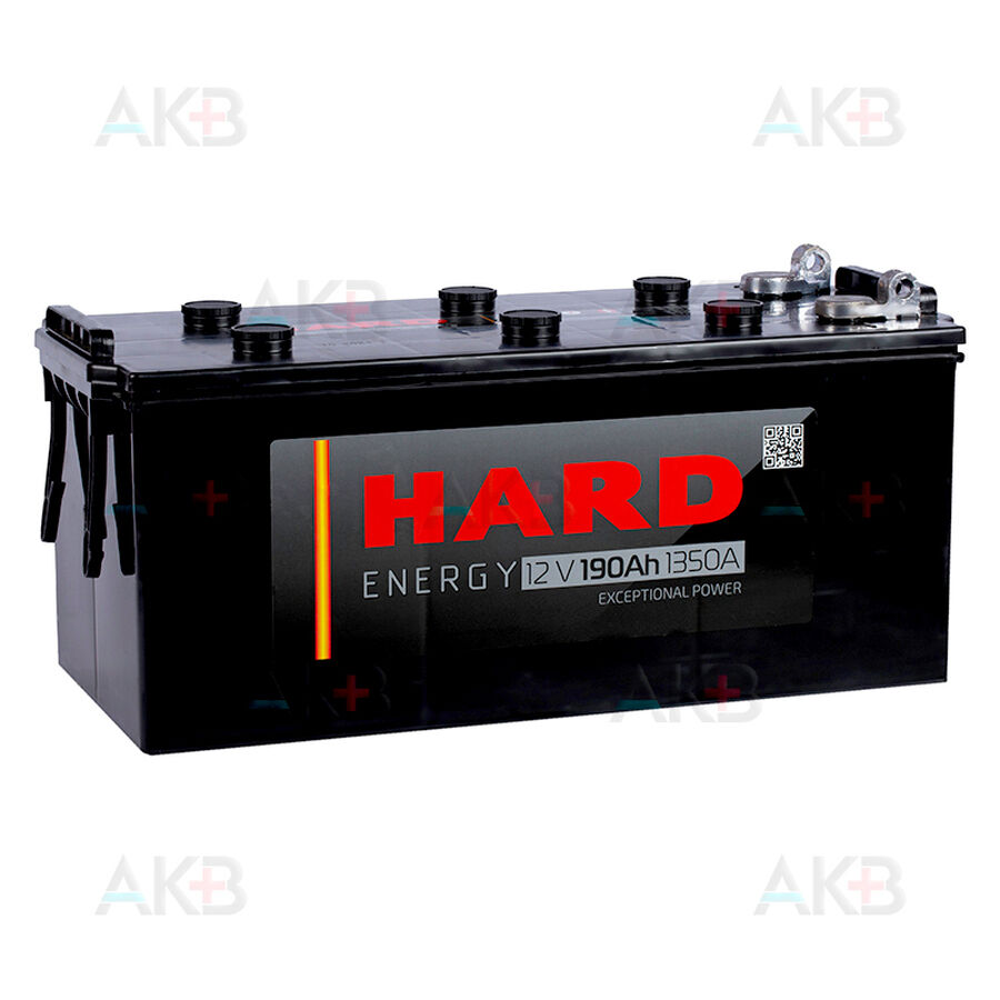 Аккумулятор HARD 190 Ач 1300A п.п. болт (518х228х238) calcium plus