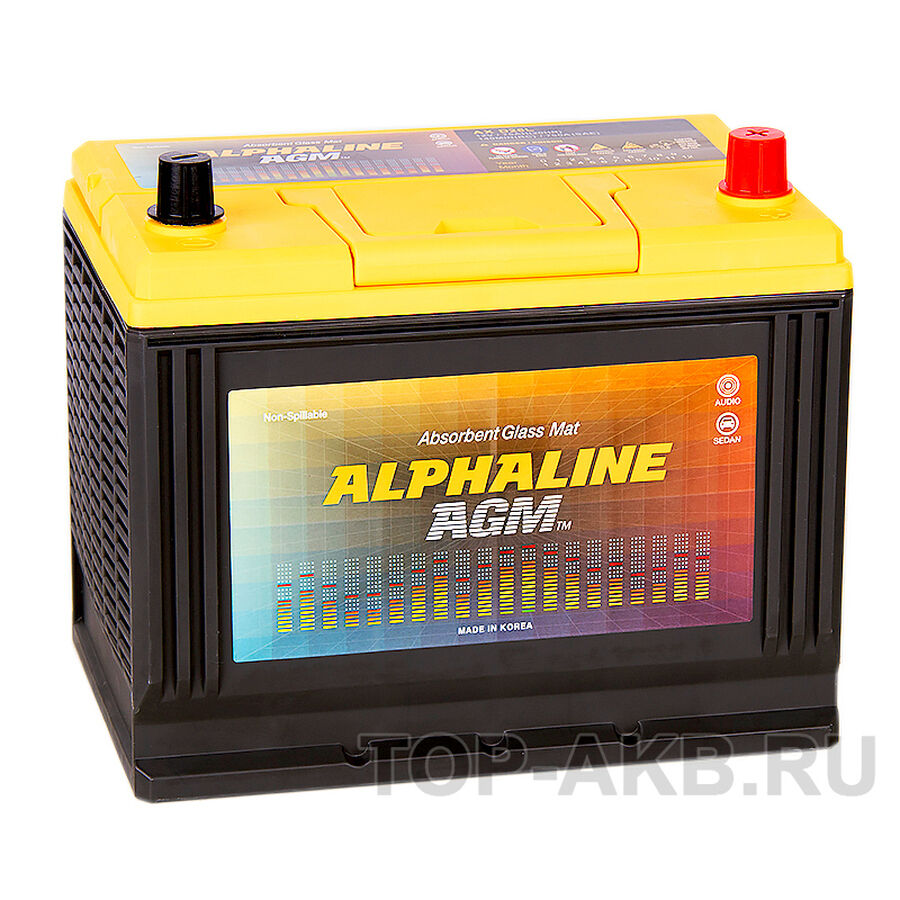 Аккумулятор Alphaline AGM AX D26L 75Ah 720A о.п. (260x172x220) Start-Stop