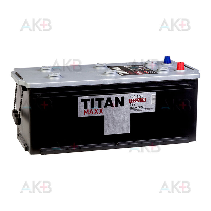 Аккумулятор Titan Maxx 190 Ач 1200А обр. пол. (513x223x218) 6СТ-190.3VL