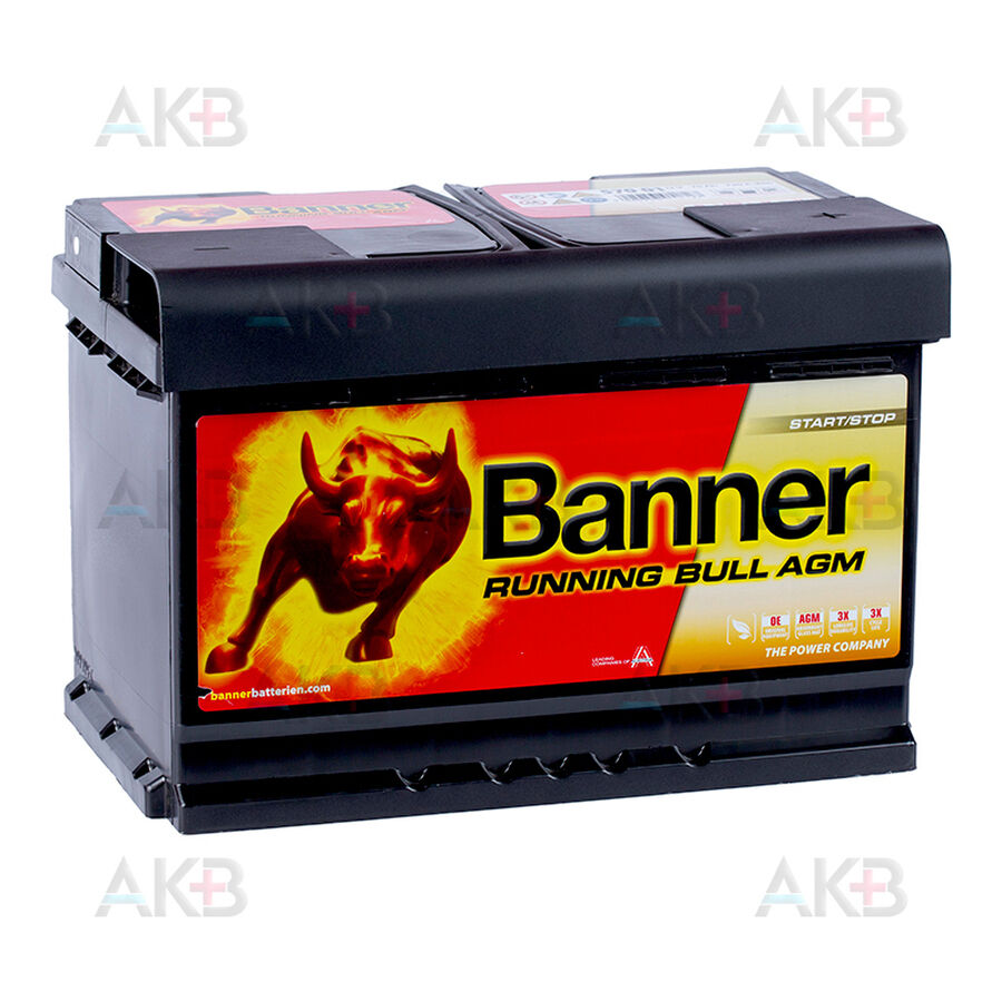 Аккумулятор BANNER Running Bull AGM Start-Stop (570 01) 70R 720A 278x175x190