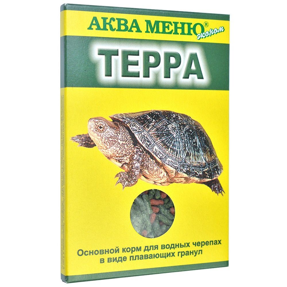 Корм для водных черепах основной Терра в гранулах 15 г АКВА МЕНЮ
