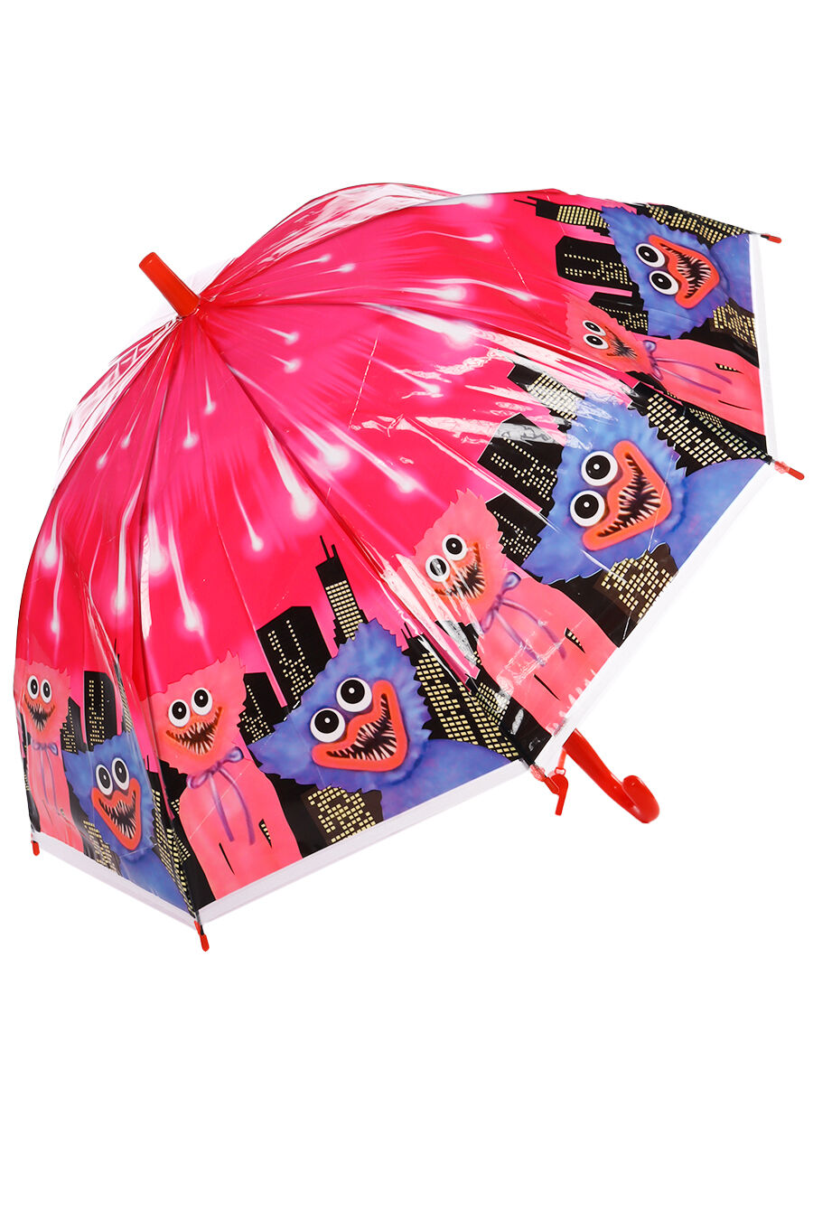 Зонт дет. Panda 204-1 полуавтомат трость (розовый)