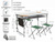 Стол складной влагостойкий и 4 стула (набор) ARIZONE #2