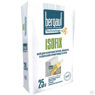 Клей для пенополистирола Bergauf Isofix 25 кг 