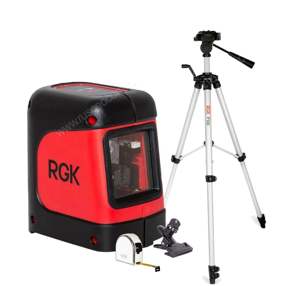 Комплект: лазерный уровень RGK ML-11 + штатив RGK F130 рулетка RGK RM3 Топографо-геодезические услуги