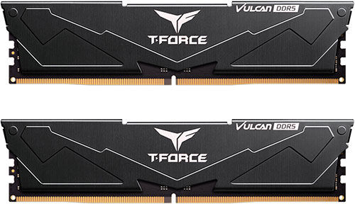 Оперативная память Team Group DDR5 64GB (2x32GB) 6000MHz T-Force Vulcan Black (FLBD564G6000HC38ADC01)