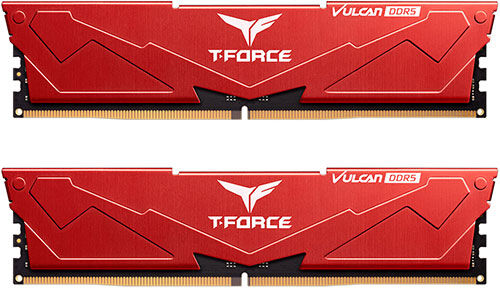 Оперативная память Team Group DDR5 64GB (2x32GB) 5600MHz T-Force Vulcan Red (FLRD564G5600HC36BDC01)