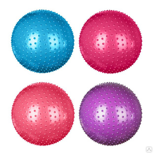 SILAPRO Мяч для фитнеса массажный, ПВХ, d 75см, 1000г, 4 цвета 