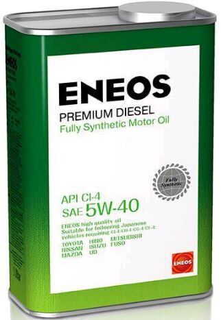 Масло моторное ENEOS Premium Diesel CI-4 синтетика 5W40 1л