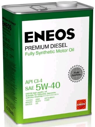 Масло моторное ENEOS Premium Diesel CI-4 синтетика 5W40 4л