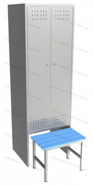 Шкаф металлический для одежды ШГС/800 СК - шкаф с выдвижной скамьёй