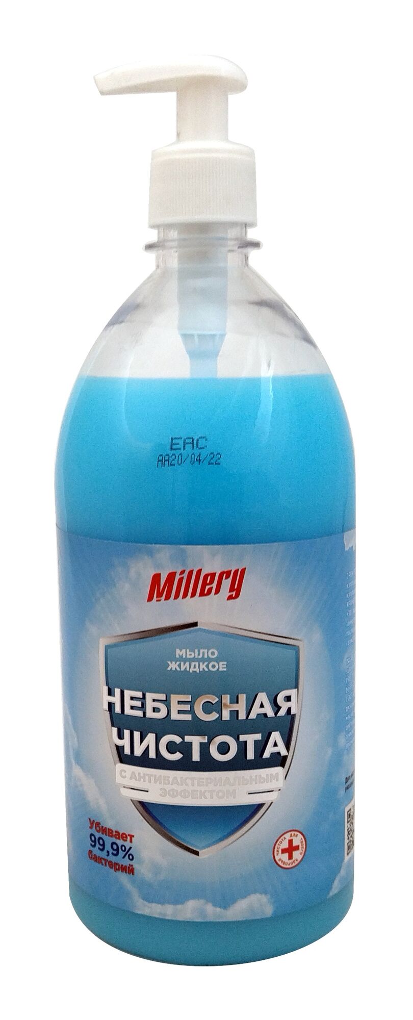 Мыло-крем MILLERY 1000мл Небесная чистота дозатор/8