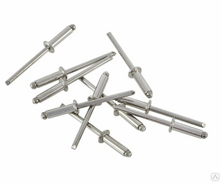Заклепка алюминиево-стальная Д-метр: 4 мм, Длн: 10 мм, М-ка: 12Х18Н9Т 