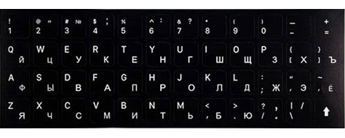 Наклейки на клавиатуру Red Line для ноутбуков, русская и английская раскладка, черный для ноутбуков русская и английская