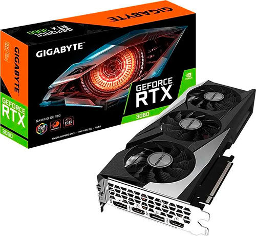 Видеокарта Gigabyte GeForce RTX 3060 LHR GAMING OC 2.0 12GB (GV-N3060GAMING OC-12GD 2.0)