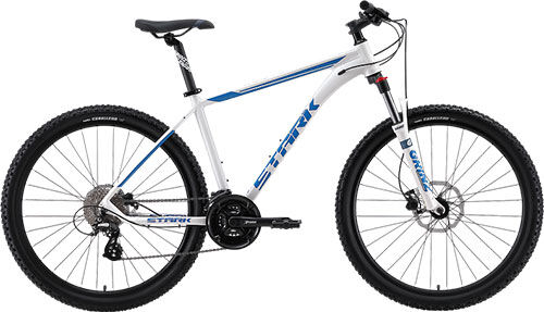 Велосипед Stark Router 27.3 HD, белый металлик/синий, 16'' (HQ-0014160) Router 27.3 HD белый металлик/синий 16'' (HQ-001