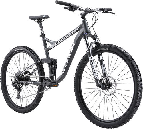 Велосипед Stark Tactic FS 29.4 HD, серый матовый/серебристый металлик, 18 (HQ-0014190) Tactic FS 29.4 HD серый матовый/с