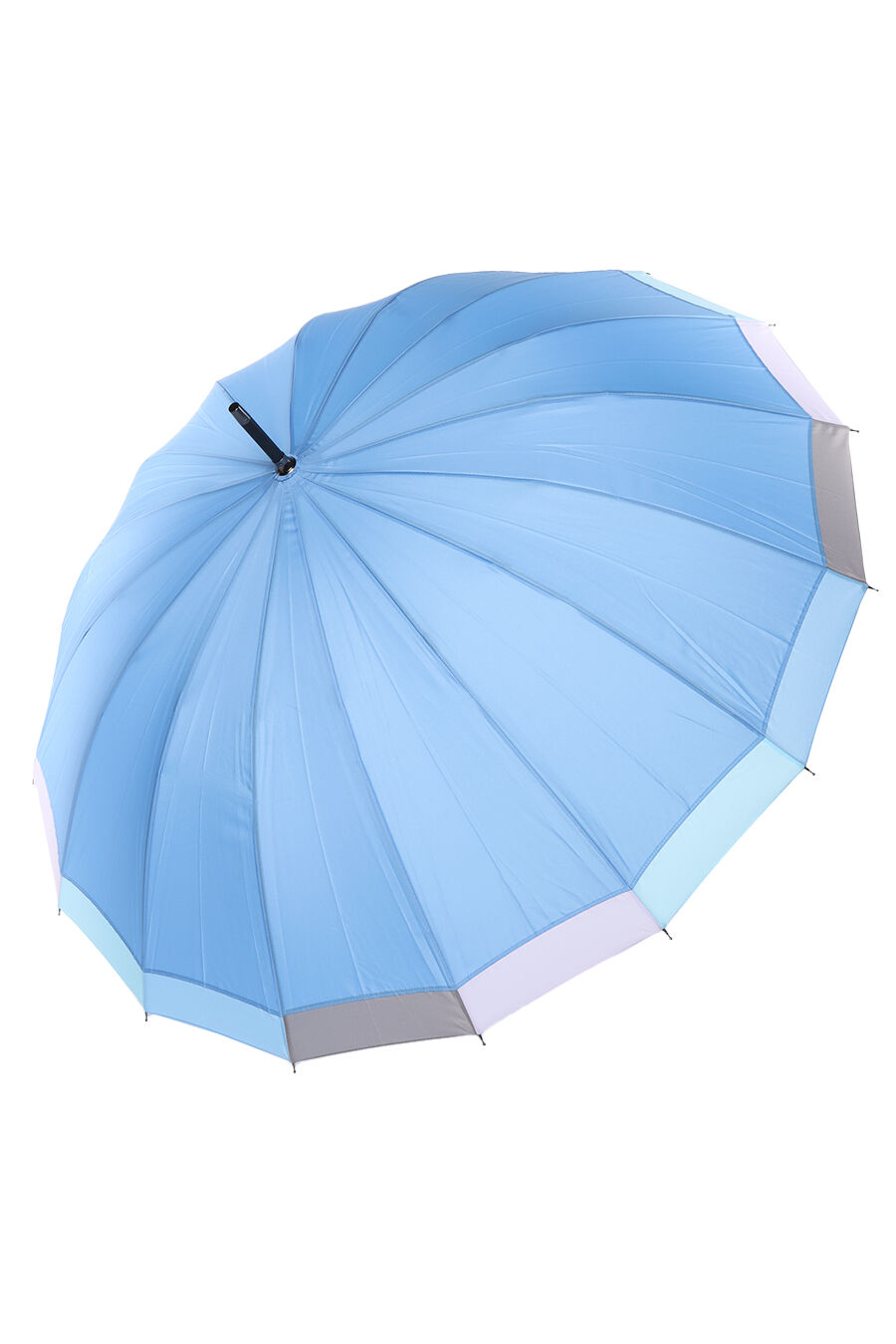 Зонт жен. Umbrella 2161-2 полуавтомат трость (голубой)