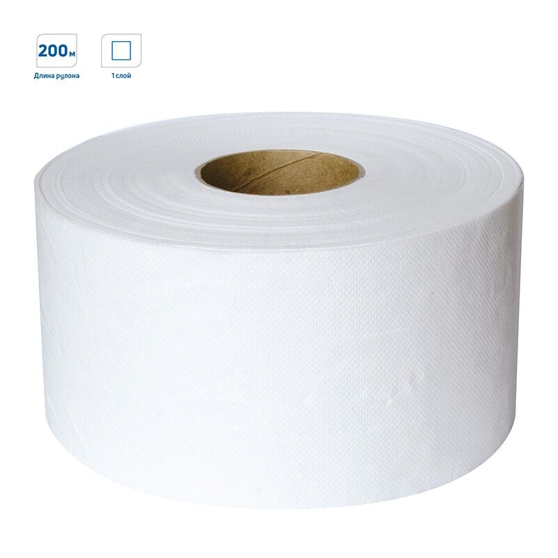Бумага туалетная OfficeClean Professional (T2), 1-слойная, 200м/рул, белая