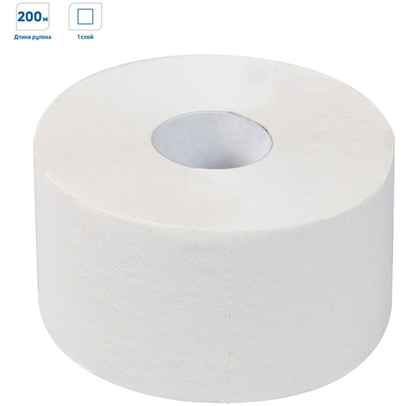 Бумага туалетная OfficeClean Professional (T2), 1-слойная, 200м/рул, цвет натуральный