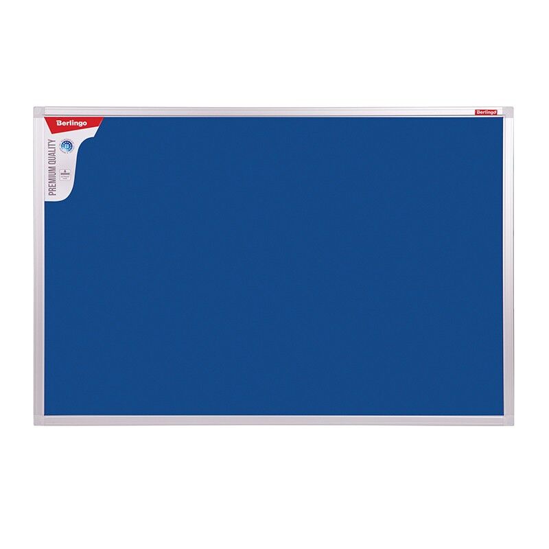 Доска фетровая Berlingo "Premium", 60х90 см, синяя, алюминиевая рамка