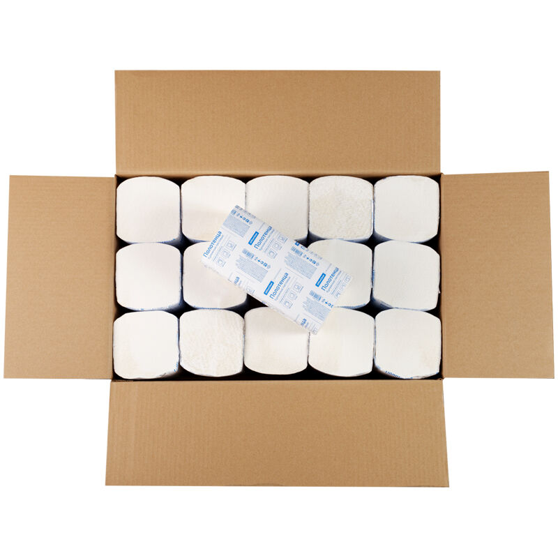 Полотенца бумажные листовые OfficeClean Professional (V-сл) (Н3), 2-слойные, 200л/пач, 23х23 см, белые, люкс 4