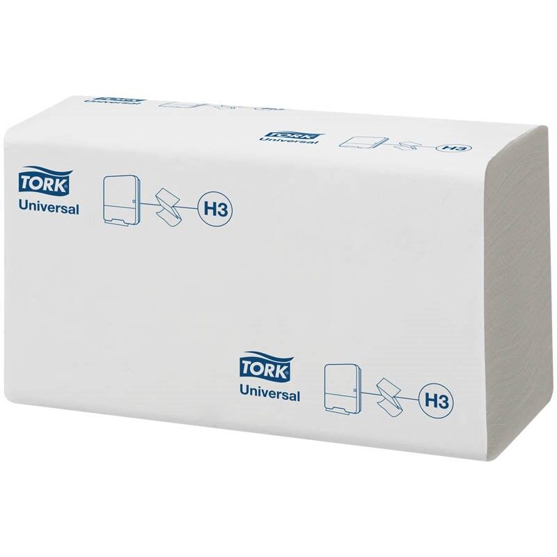 Полотенца бумажные листовые Tork "Universal" (ZZ-сл) (H3) 1-слойные, 250л/пач, 23х23 см, белые