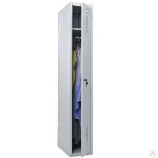 Шкаф металлический для одежды ПРАКТИК "LS-01", односекционный, 1830х302х500 мм, 17 кг, разборный #1