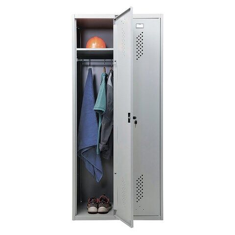 Шкаф металлический для одежды ПРАКТИК "LS-21-80", двухсекционный, 1830х813х500 мм, 35 кг 1