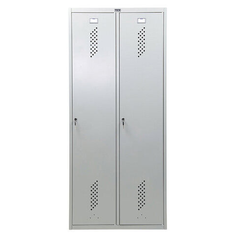 Шкаф металлический для одежды ПРАКТИК "LS-21-80", двухсекционный, 1830х813х500 мм, 35 кг 3