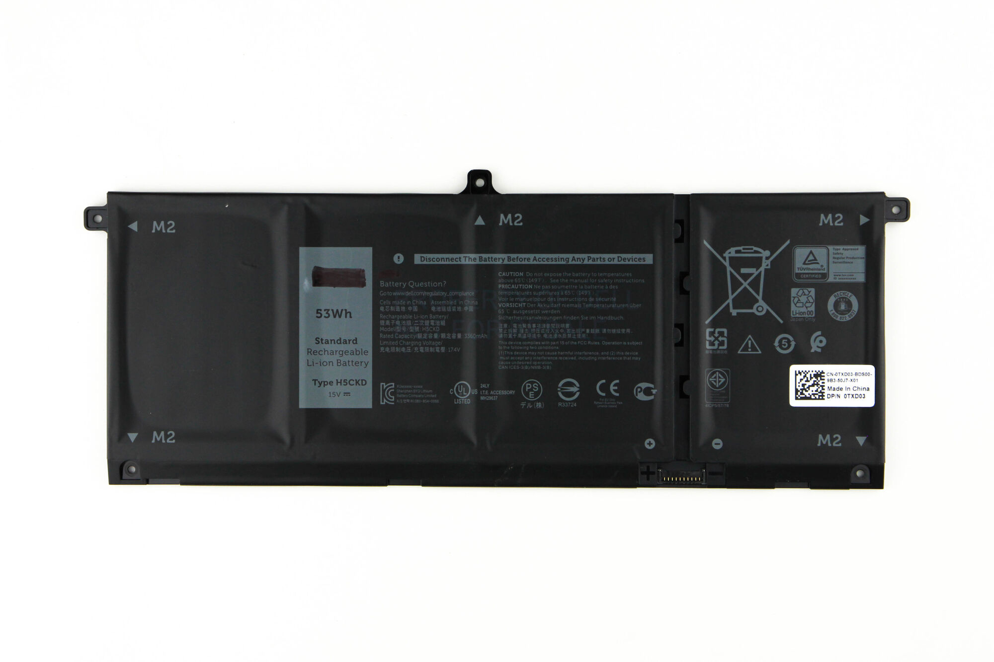 Аккумулятор для Dell Latitude 3410 ORG (15V 3360mAh) p/n: H5CKD
