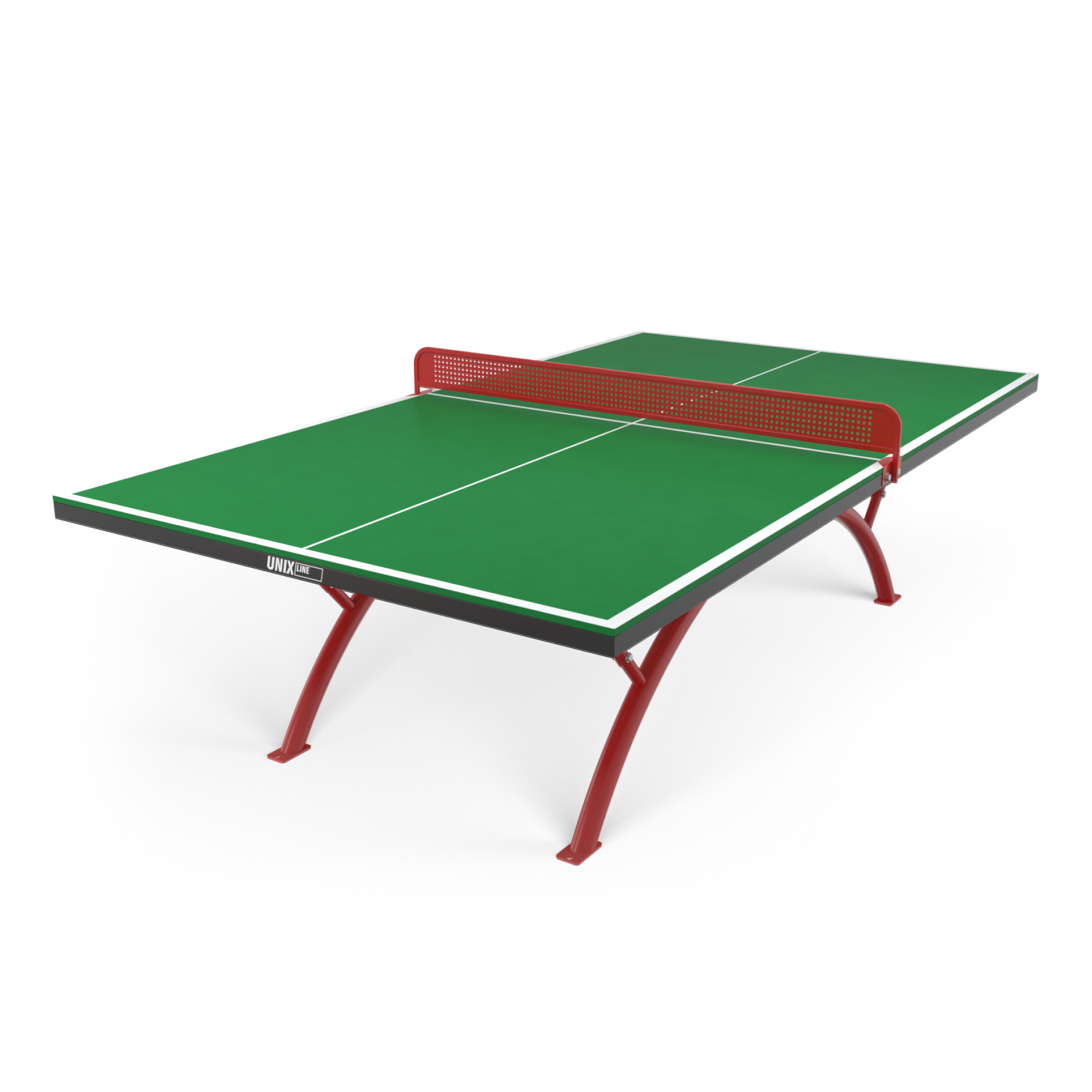 Антивандальный теннисный стол UNIX Line 14 mm SMC (Green/Red) Антивандальные