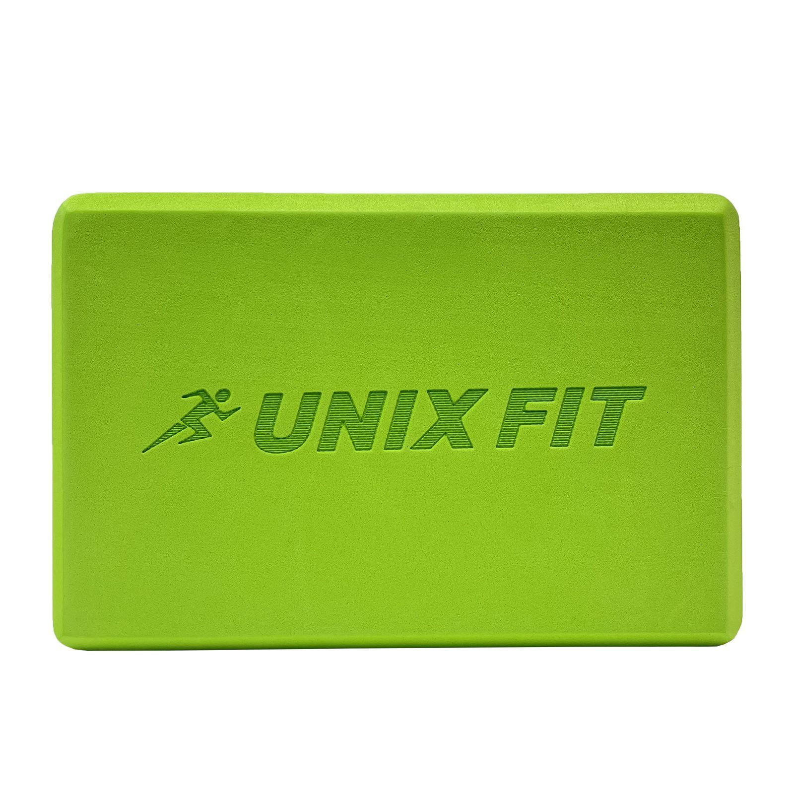 Блок для йоги и фитнеса UNIX Fit (200 г) 23 х 15 х 7 см, 1 шт, зеленый UNIX Fit™ Блоки для йоги и фитнеса