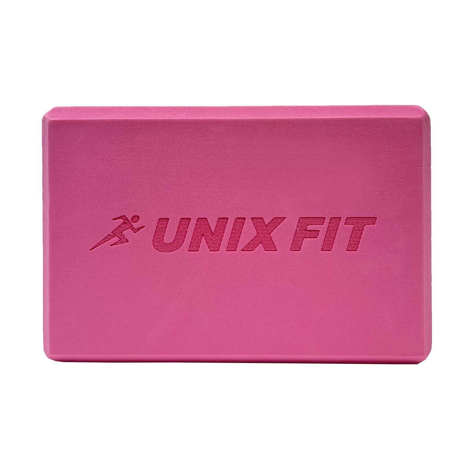 Блок для йоги и фитнеса UNIX Fit (200 г) 23 х 15 х 7 см, 1 шт, розовый UNIX Fit™ Блоки для йоги и фитнеса