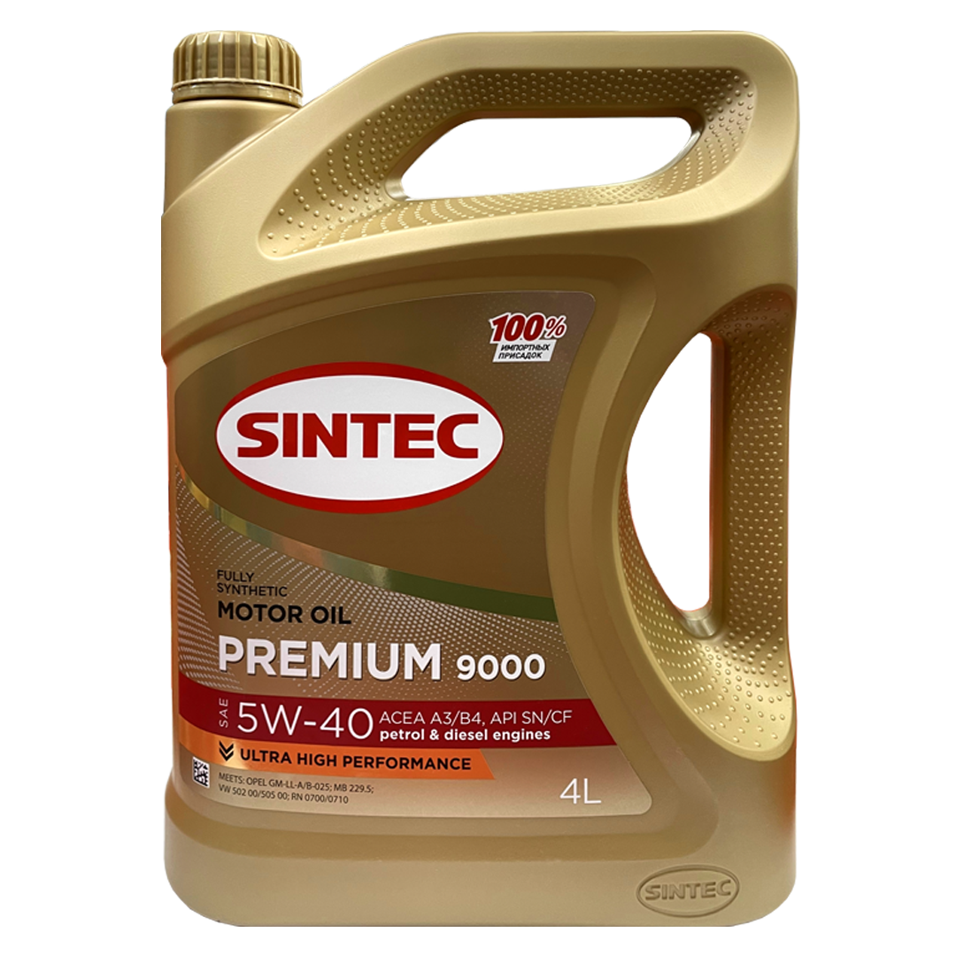 Масло моторное синтетическое SINTEC PREMIUM 9000 5W-40 A3/B4 (4 л.)
