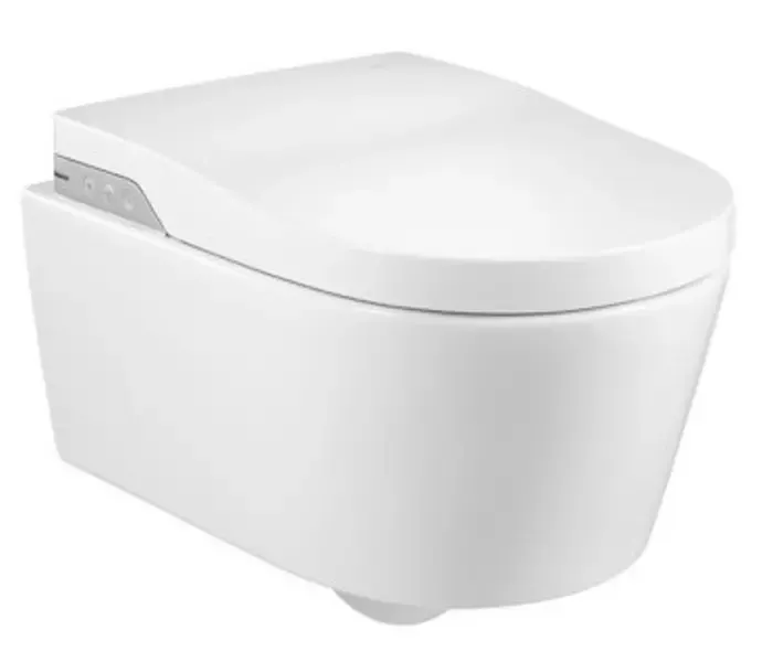 Подвесной унитаз безободковый «Roca» WC Inspira In-Wash 7803060001 белый с сиденьем дюропласт с микролифтом белое